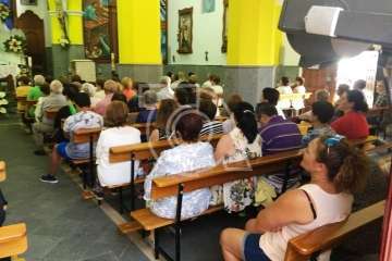 La Virgen de las Nieves estrena himno en el 75 aniversario de la Parroquia de Lomo Magullo (Foto TA)